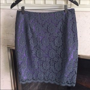 One of a kind! Purple Skirt with Gray Lace…